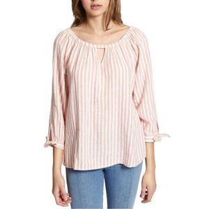 Sanctuary Pink Desert Escape Ballet Top- Linen Blend